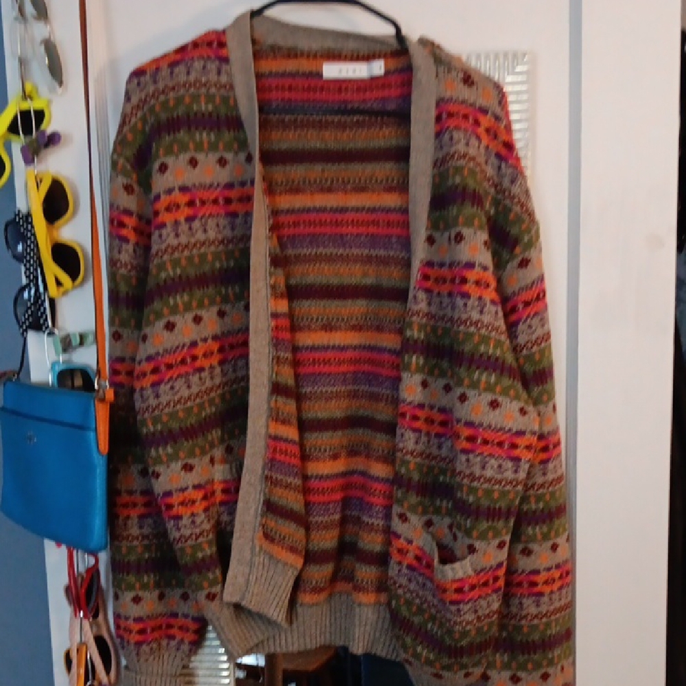 MNML Multicolor Oversized Striped Cardigan